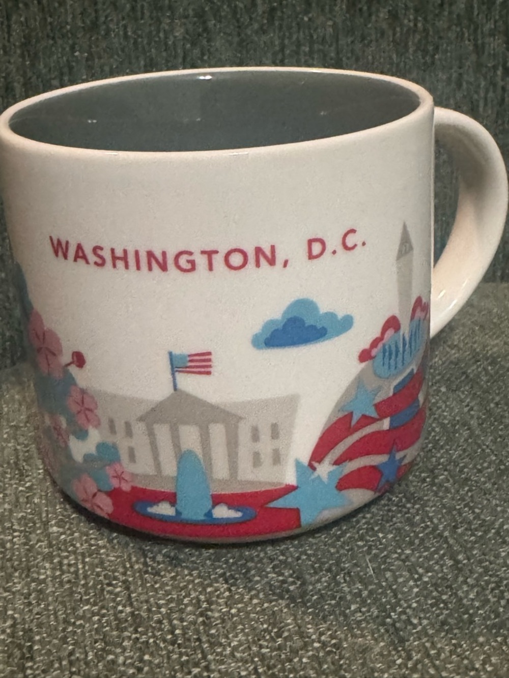 Starbucks Washington, D.C. Ceramic Mug in White, Blue & Red